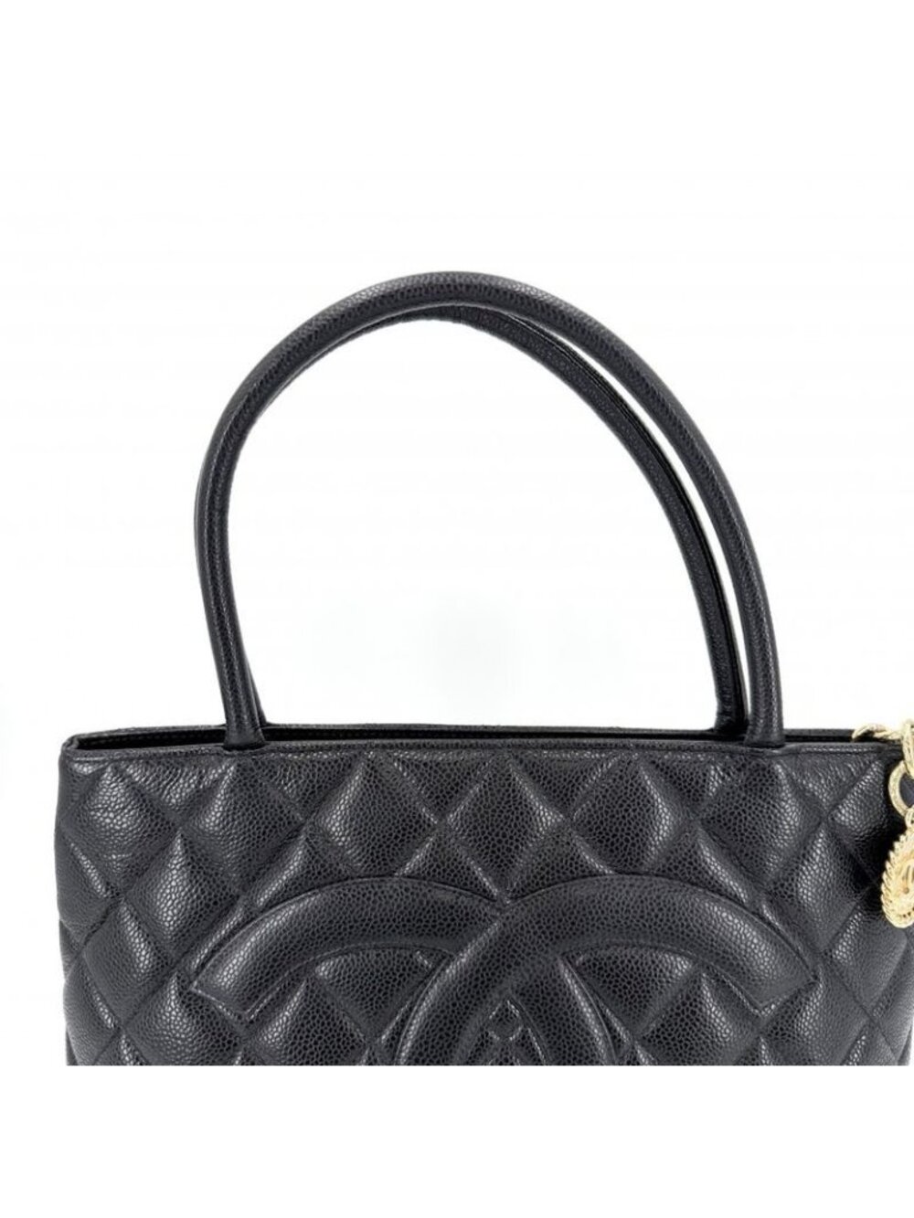 Chanel Tote Quilted Medallion Handbag Shoulder CC Logo - Picture 6 of 13